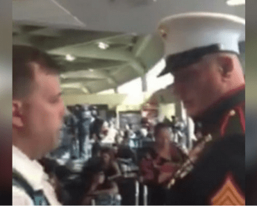 Army Officer Spots Man Pretending To Be A Marine In Airport