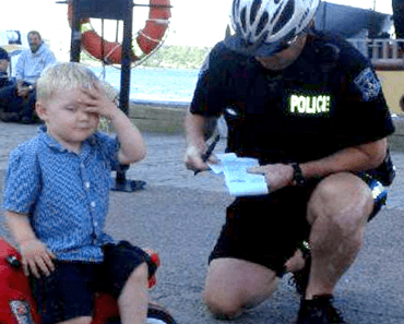 3-Year-Old Rides His Bike And Gets His First Parking Ticket